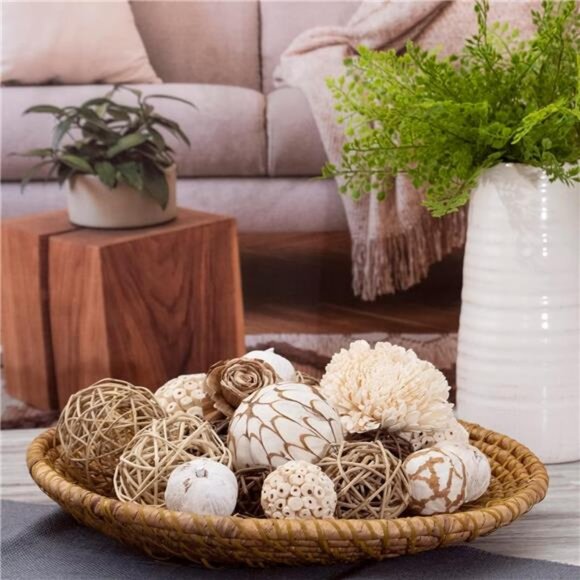 Large Decorative Balls Bowl Filler Decor Orbs White - Picture 4 of 12